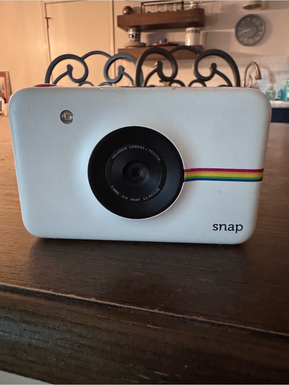 Polaroid Snap White Instant Print Camera with Rainbow Stripe